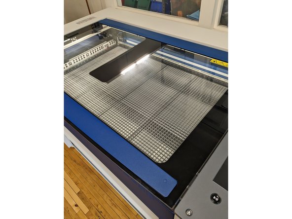 In the next 30 seconds the laser cutter screen will turn on.