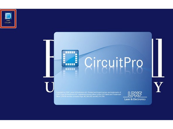 Launch the CircuitPro application.  A shortcut should be on the desktop.