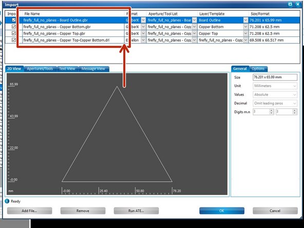 Now you need to map each Gerber file to a board layer within CircuitPro.  The official names for these layers in CircuitPro are (note that there are no spaces between words):