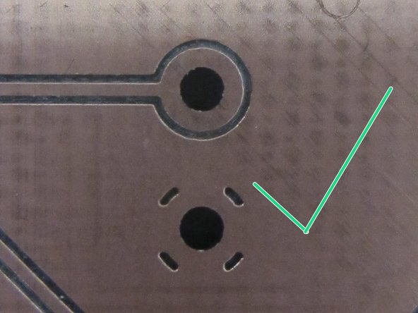 Isolation paths (areas where copper was removed) should appear sharp, clean, and consistent.  There should be no burrs, breaks in the path, or missing paths.