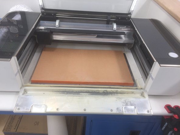 Once you have calculated the material thickness by following the previous steps, you can do the etch as you normally would following the Glowforge etching tutorial.