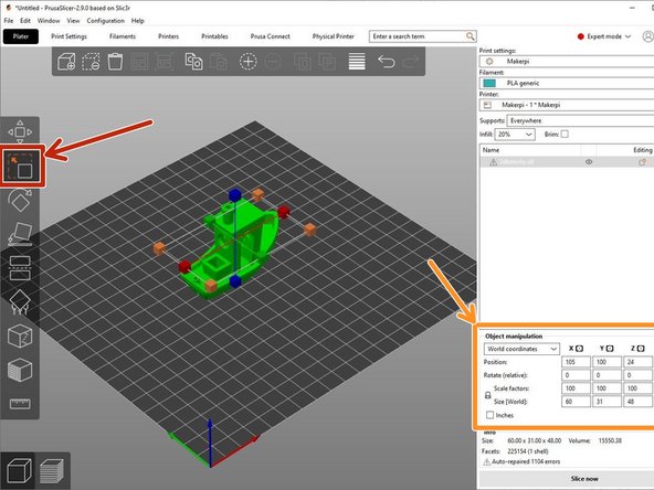 The second tool &quot;Scale&quot; is used to scale the object either uniformly or along a chosen axis.