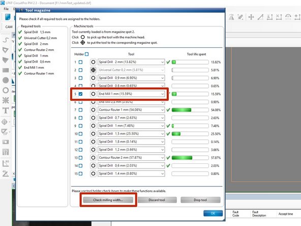 Finally, we also need to calibrate the 1 mm end mill used for the majority of insulation on your PCB.