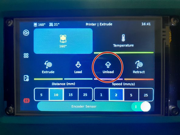 If the printer is paused, select the back arrow found on the top left of the screen.