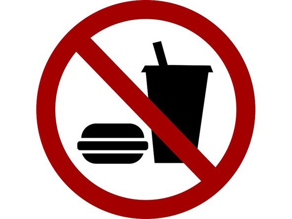No food or drinks in the lab