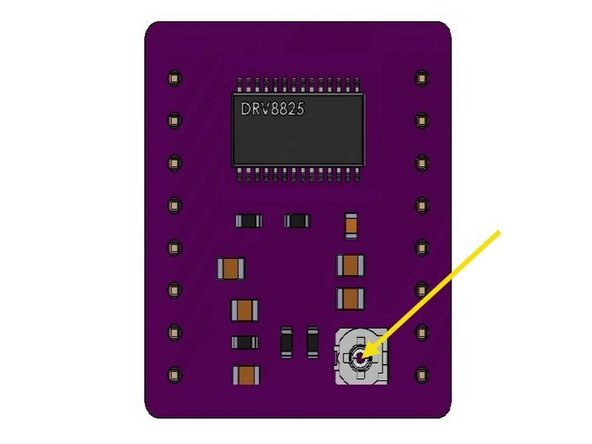 Note the screw on top of the stepper driver as seen in the image.