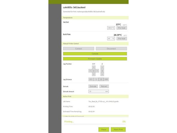 Click “Print with Octoprint”.