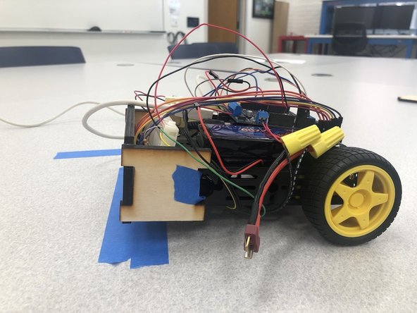 After a few seconds the LED will blink quickly and at this point it is important not to touch the cart or cast any shadows over it because it is finding the nominal photoresistor reading of each pin for what correlates with pure white.