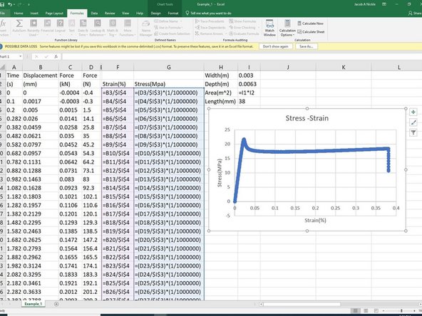 The attached image shows the functions used in the example. Each function is shown within the cells for reference if needed.