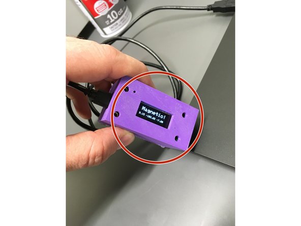 We have set the magnetometer to be fairly sensitive. In some locations in the lab it can read &quot;MAGNETIC&quot; simply by the combination of Earth's magnetic field and the magnetic fields surrounding the electrical supply lines in the wall. Insure that it is not reading &quot;MAGNETIC&quot; to start.
