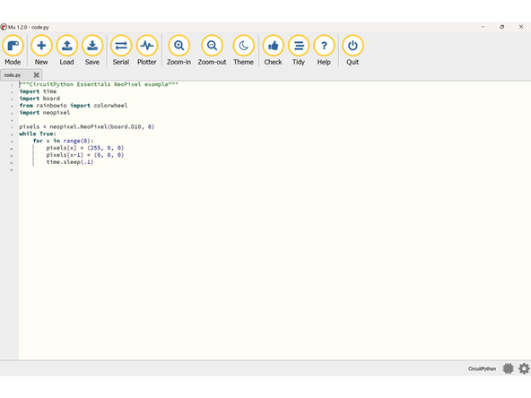 The Feather with CircuitPython can use either Python or Arduino code in the typical formats.