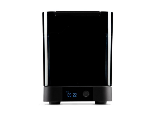 After a print is finished, it needs to be washed in Isopropyl alcohol.