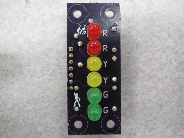 Your completed PCB should look like the example shown here.  Note: