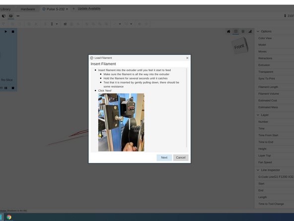First put your filament onto the rack.