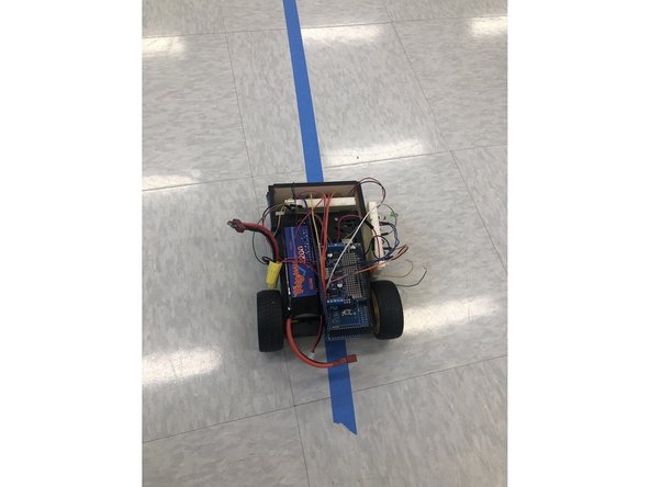Objective: The objective of this step is to test the robot to see if it follows the line and does not veer off.