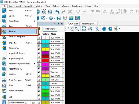 You have now successfully defined all of the toolpaths necessary to mill your PCB.  Save your work as a .cbf file.