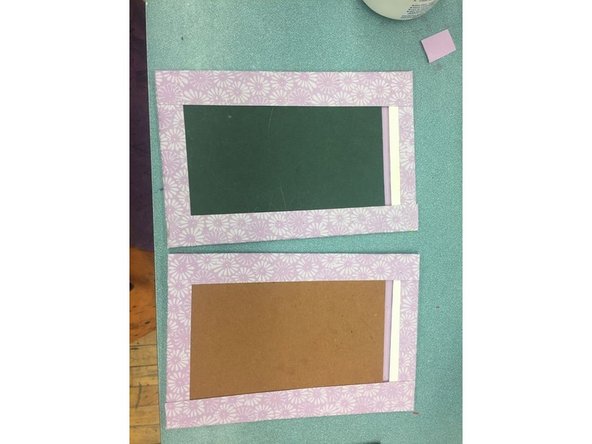 The second image represents your finished papers after pressing down the edges.