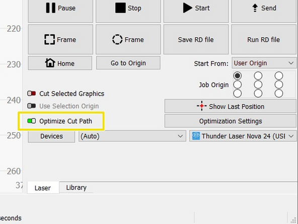 The order in which each layer is cut is important. The layer (color) at the top will be cut first, then the second, and so on until the bottom layer is last.