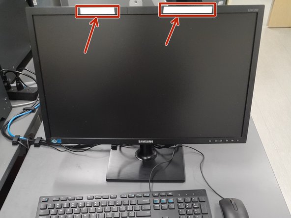 Log in to the computer near the printer using the credentials at the top of the screen.