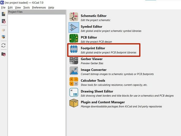Now launch the Footprint Editor.