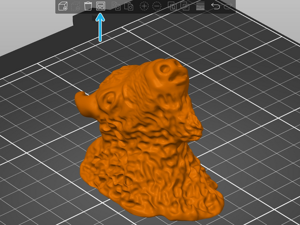 Models should be rotated and positioned in order to maximize surface area contact with the print surface.  This will minimize support material (explained later) and ensure good adhesion to the print surface.