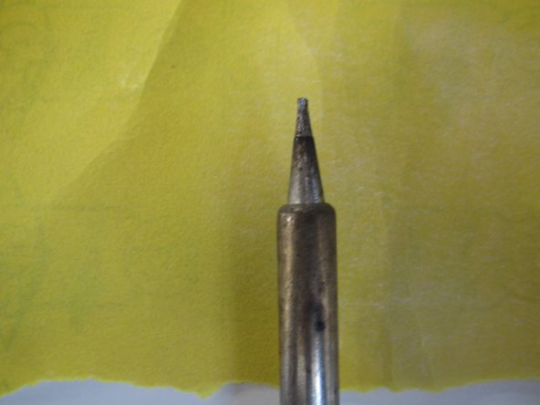 If all of these steps fail to restore a nice shine to the iron tip, a last resort is to use some fine grit sandpaper to abrasively remove oxidation from the tip.