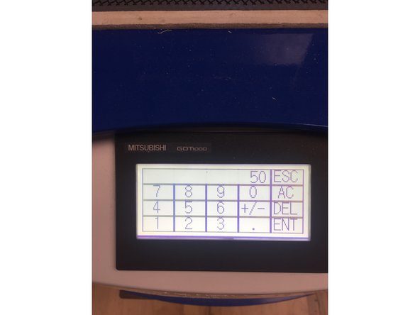 Using the touch screen, delete out the numbers that are already there and input 200.