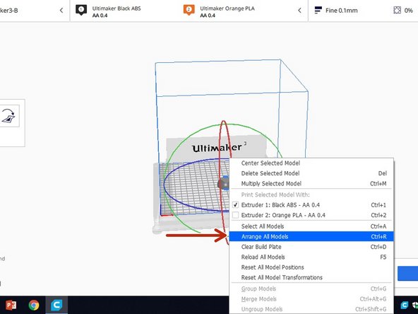 Left click to highlight your part or select multiple parts by shift + left click, then right click on those highlighted parts. You will be given a list of options.  From here you can duplicate or auto arrange your parts on the build plate.
