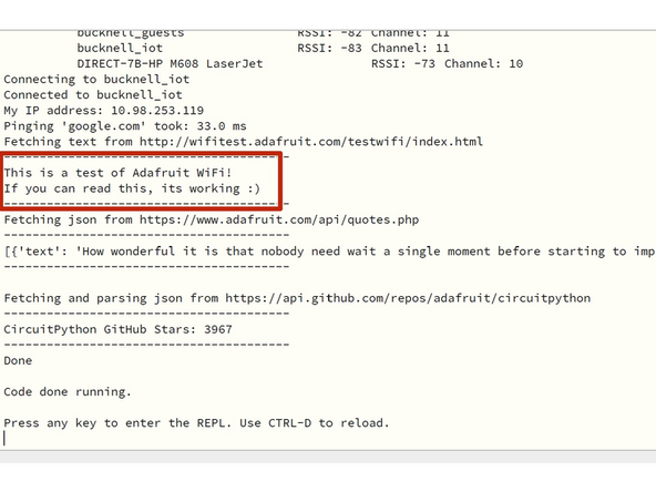 After registering the device and updating settings.toml, reload the code and run it.