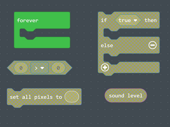 For the challenge, try writing the code so that the leds are on when the volume is above a certain level
