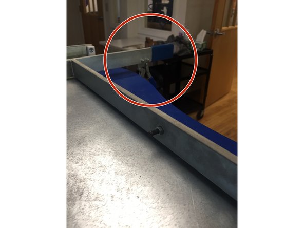 Release the two clamps that we had set earlier.