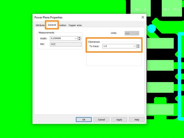 In the Design Toolbox double click the layer where the power plane is placed to activate that layer.  The layer  text in the Design Toolbox should be highlighted in red to indicate it is the active layer.  In this example we have activated the top layer.
