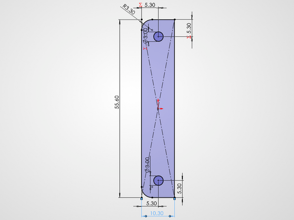 Click on the top left and bottom left corner points to add them to the list of points to fillet.  You should see a fillet preview appear in yellow.  Enter a value of 3.3 mm for the fillet radius.