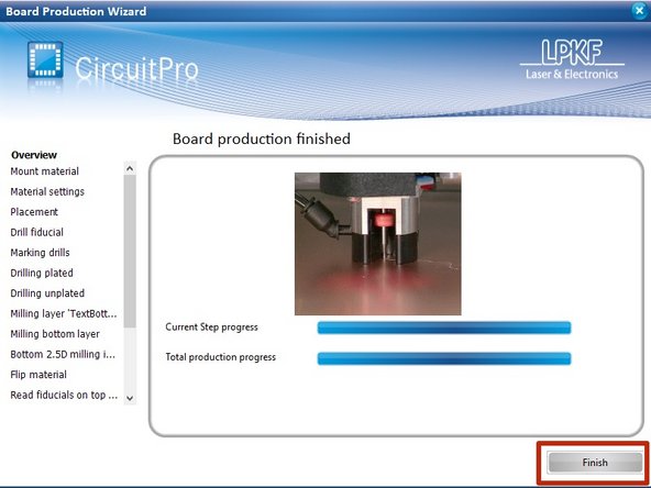 Again, inspect your PCB to ensure it milled properly.  There is still time to correct any issues if they are present.  See a Maker-E tech for help.  Note that the PCB will be attached by three small tabs, one at each corner.