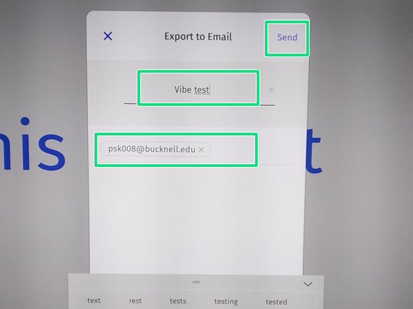 Choose &quot;Export to Email&quot;