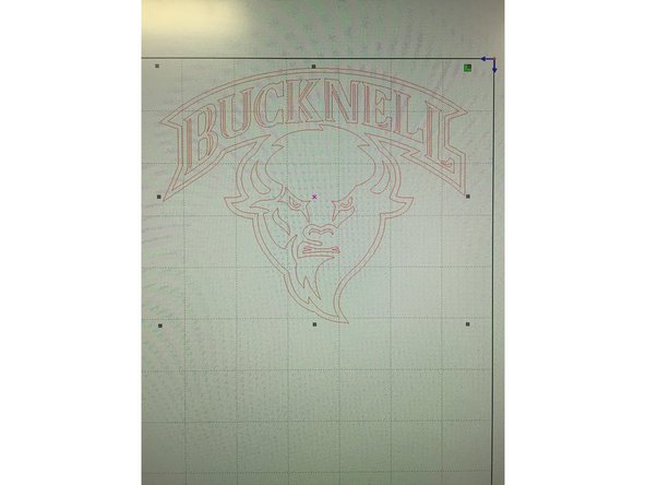 Resize your image but typing in the correct length and width next to the horizontal and vertical arrows in the top toolbar. These measurements should be in mm.