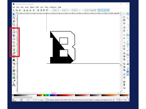 To cut your drawing off the material, you need to define your boarders