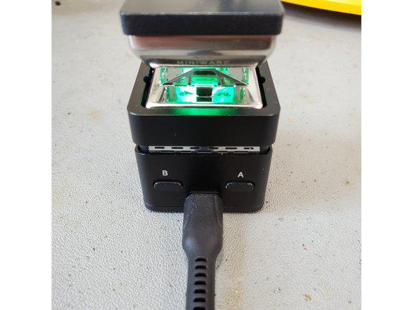 On the back of the Hot Plate, there are two buttons: A and B.