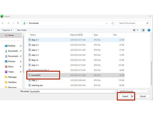 OR, you can import your image by going to &quot;File&quot; -&gt; &quot;Import&quot;.