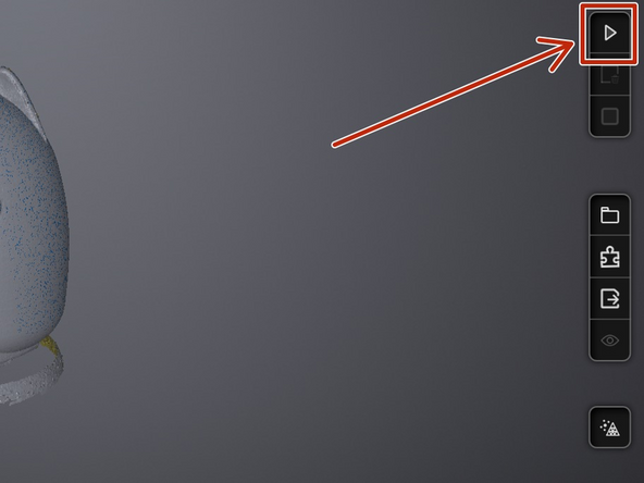 Press the start scan button to start scanning. Don't move the scanner while it's scanning.