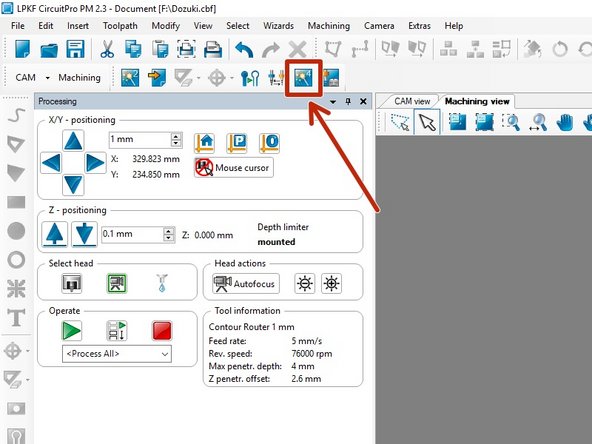 You are now ready to begin milling your PCB.  Click the Board production wizard button in the toolbar.
