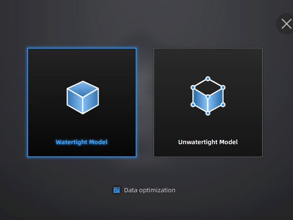 Next, generate a mesh of your scan by clicking the mesh button.