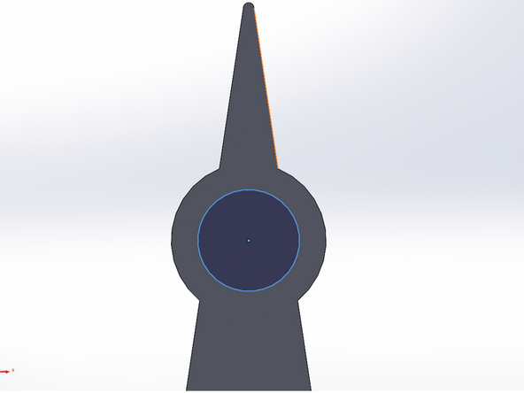 Anchor the circle in the center of the previous cut and click on the edge of the circular cut you just made (second image).