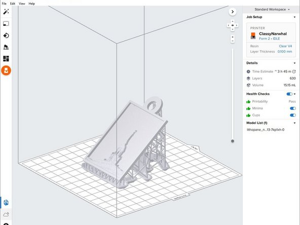 Roughly verify scaling of part by visually identifying size of object on the screen. If needed, scale your part