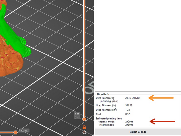 The print preview provides you with useful information: