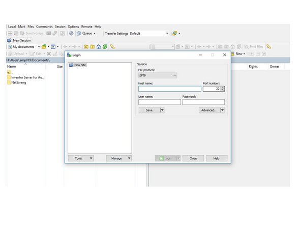 Select the &quot;retropie&quot; folder and then the &quot;roms&quot; folder on WinSCP.