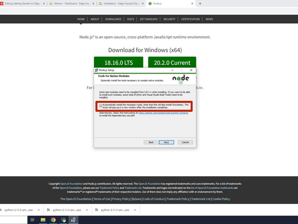 NOTE: It says select v14 or higher, but this site hasn't been updated, so on the Node.js website it will say version 18 or 20.