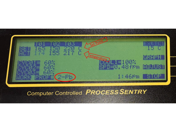 Go back to the main menu, use F1 and F2 to cycle through until you see the Work mode,  then hit F3 to select it.