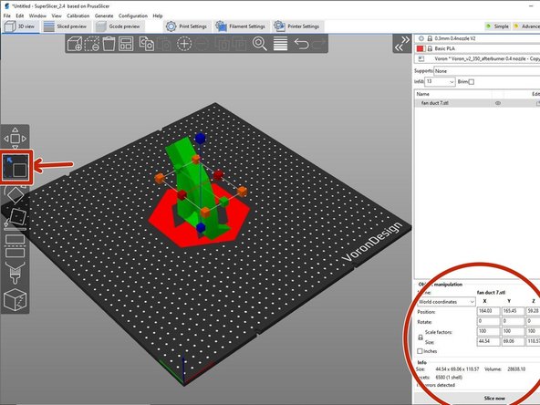 The second tool &quot;Scale&quot; is used to scale the object either uniformly or along a chosen axis.