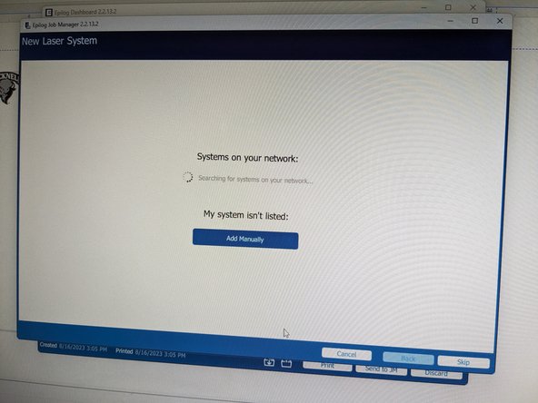 Click Open Job Manager.